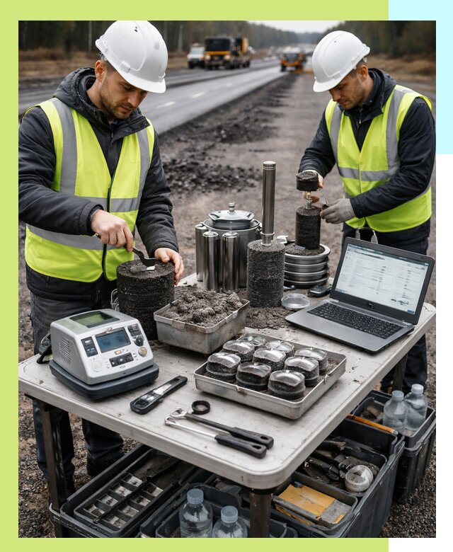 Сертификация асфальта: испытания и подтверждение в Реже