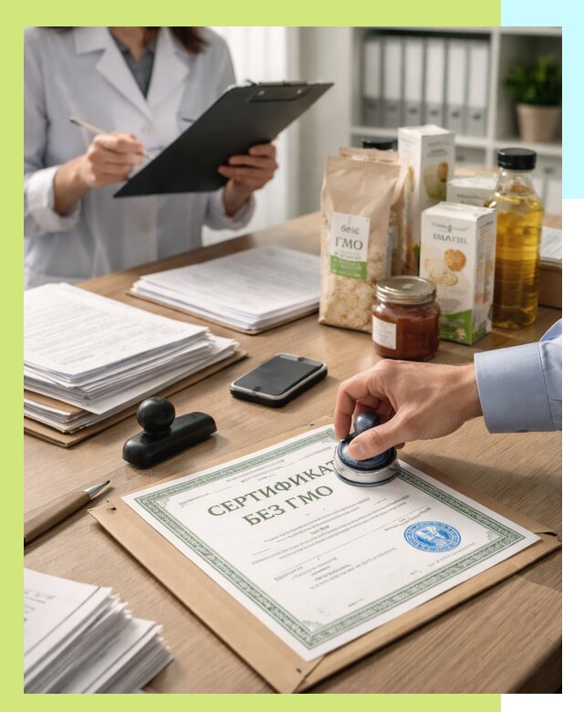 Получение сертификата Без ГМО для продукции в Реже